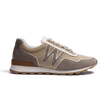 Basket On My Way Ghillies [homme maille nylon beige détails cuir veau sport blanc & en cuir veau velours taupe]