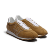 Basket On My Way [cuir veau velours sable & details cuir veau sport blanc]