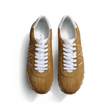 Basket On My Way [cuir veau velours sable & details cuir veau sport blanc]
