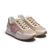 Basket On My Way Ghillies [femme maille nylon beige détails cuir veau sport blanc & rose]