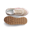 Basket On My Way Ghillies [femme maille nylon beige détails cuir veau sport blanc & rose]