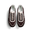 Basket On My Way Ghillies [homme Maille nylon bordeaux & cuir velours marron foncé détails en cuir veau sport blanc & marron]
