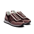 Basket On My Way Ghillies [femme maille nylon bordeaux cuir velours mauve & cuir veau sport bordeaux & blanc]