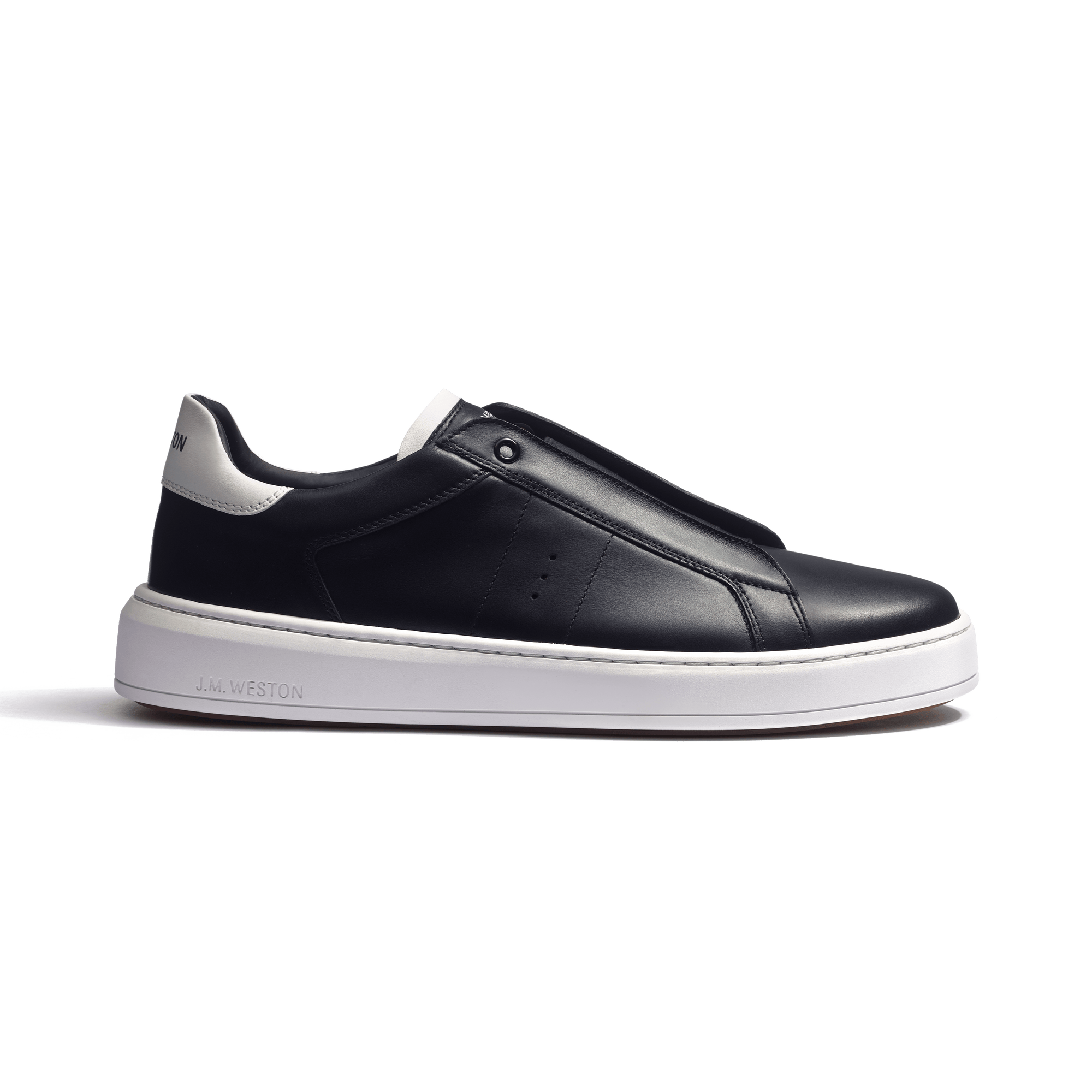 Basket On Time Elastique [cuir veau sport noir]