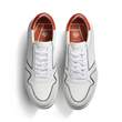 Basket On Time Oxford Roland-Garros [cuir veau lisse blanc détails marine, velours blanc et orange terre battue]