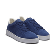 Basket On Time [cuir veau velours bleu de Limoges détails blanc]