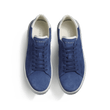 Basket On Time [cuir veau velours bleu de Limoges détails blanc]