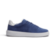 Basket On Time [cuir veau velours bleu de Limoges détails blanc]