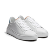 Basket On Time [femme cuir veau sport blanc détails nude et bleu clair]