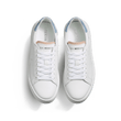 Basket On Time [femme cuir veau sport blanc détails nude et bleu clair]