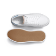 Basket On Time [femme cuir veau sport blanc détails nude et bleu clair]