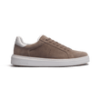 Basket On Time [cuir veau velours taupe détails cuir veau sport blanc]