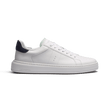 On Time Sneaker [White sport calfskin with navy suede leather & watergreen sport calfskin details]