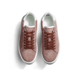 Basket On Time [femme cuir velours mauve détails veau sport blanc]