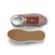 Basket On Time [femme cuir velours mauve détails veau sport blanc]