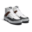 Basket On Top montante [cuir veau sport blanc, marine, gris foncé, gris clair et cuir veau velours cigare]