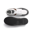 Basket On Top montante [cuir veau sport blanc, marine, gris foncé, gris clair et cuir veau velours cigare]