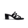 Mule à talon 5,5cm Double V [femme cuir veau lisse noir]