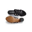 Mule à talon 5,5cm Double V [femme cuir veau lisse noir]