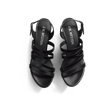 Sandale à talon 5,5cm [femme cuir veau lisse noir]