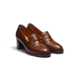 Mocassin à talon 5,5 cm [femme cuir veau lissse marron bergeronnette]