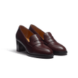 Mocassin à talon 5,5 cm [femme cuir veau lisse bordeaux]