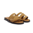Mule Double V [femme cuir veau velours beachnut]