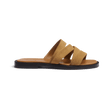 Mule Double V [femme cuir veau velours beachnut]