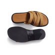 Mule Double V [femme cuir veau velours beachnut]