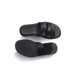 Mule Double V [femme cuir veau lisse noir]