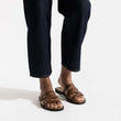 Mule Double V [femme cuir veau lisse bergeronnette]