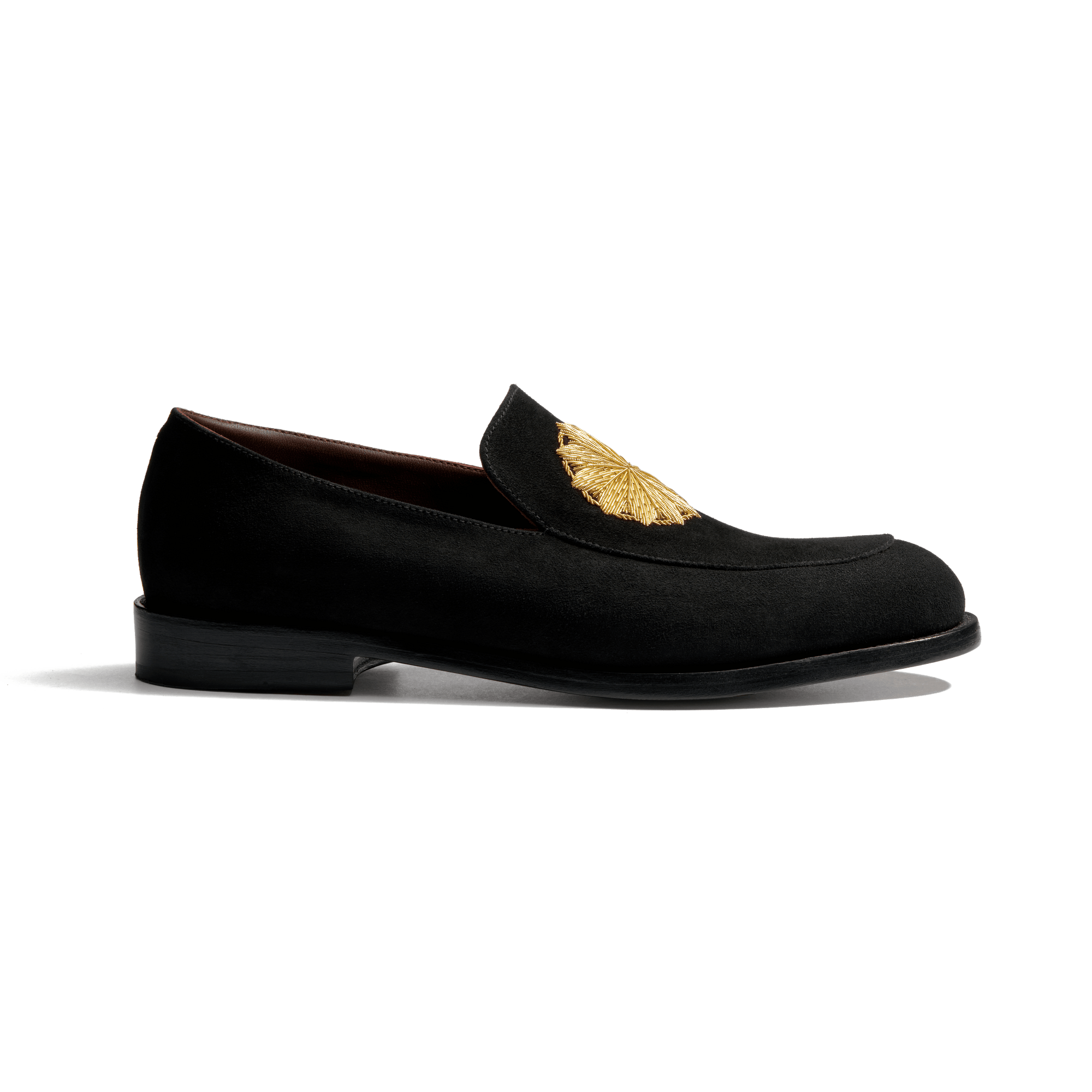 Mocassin brodé J.M. Weston x Opéra de Paris [homme cuir chèvre velours noir]