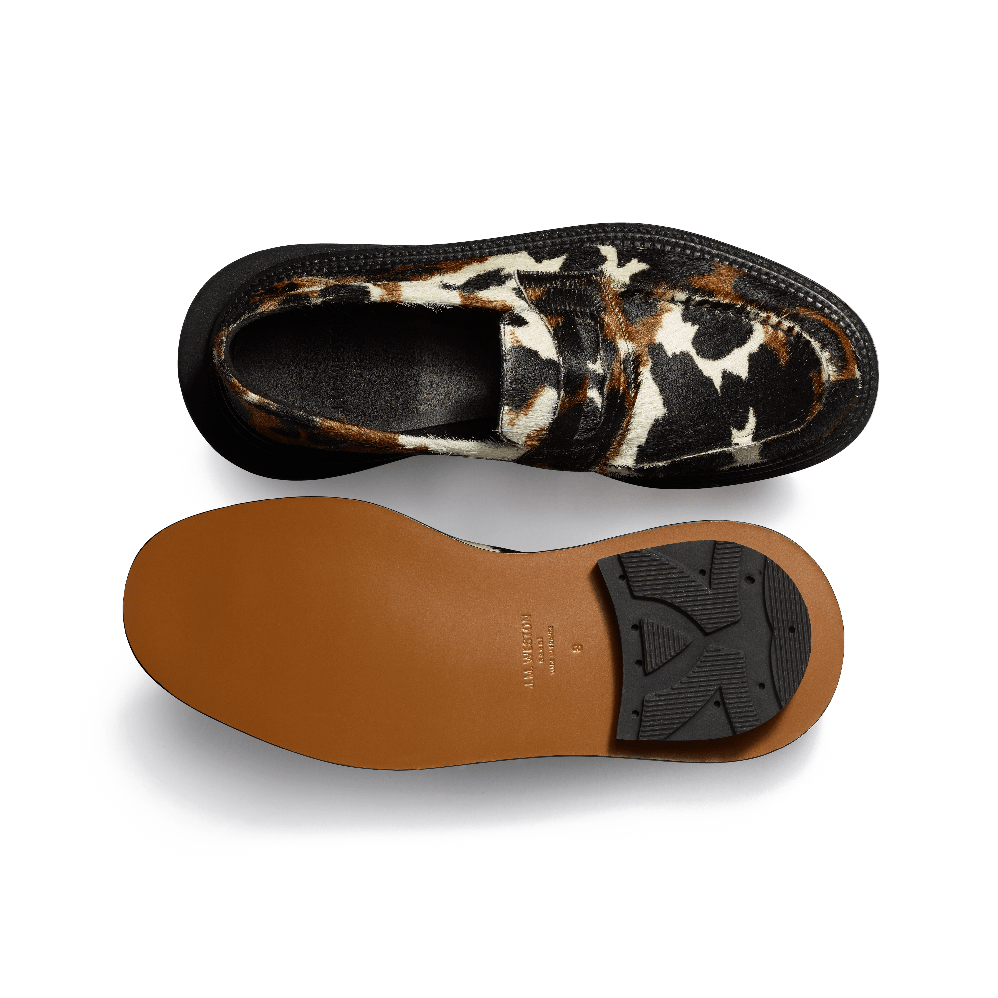 Hairy calfskin with cow pattern Mule Loafer J.M. Weston x sacai Hairy calfskin with cow pattern Mule Loafer J.M. Weston x sacai