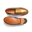 Mocassin 180 [femme cuir veau foulonné or]