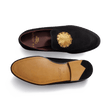 Mocassin brodé J.M. Weston x Opéra de Paris [femme cuir chèvre velours noir]