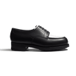 Derby Golf [femme cuir veau box noir et cuir veau souple blanc]