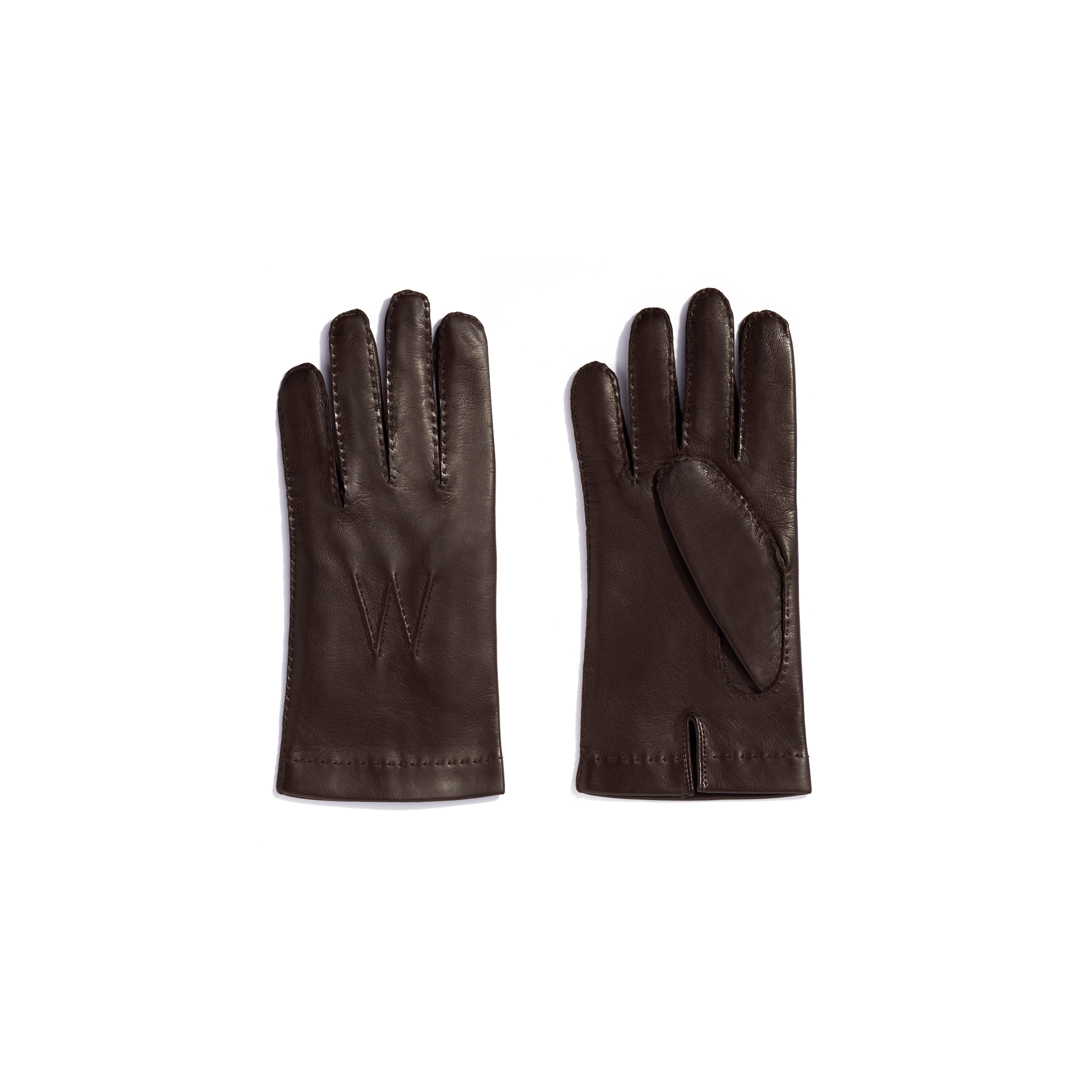 Caractere Gloves [Brown lambskin with silk lining]
