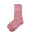 Chaussettes Sport courtes à bandes [Polyamide rose fané détails blancs]