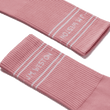 Chaussettes Sport courtes à bandes [Polyamide rose fané détails blancs]