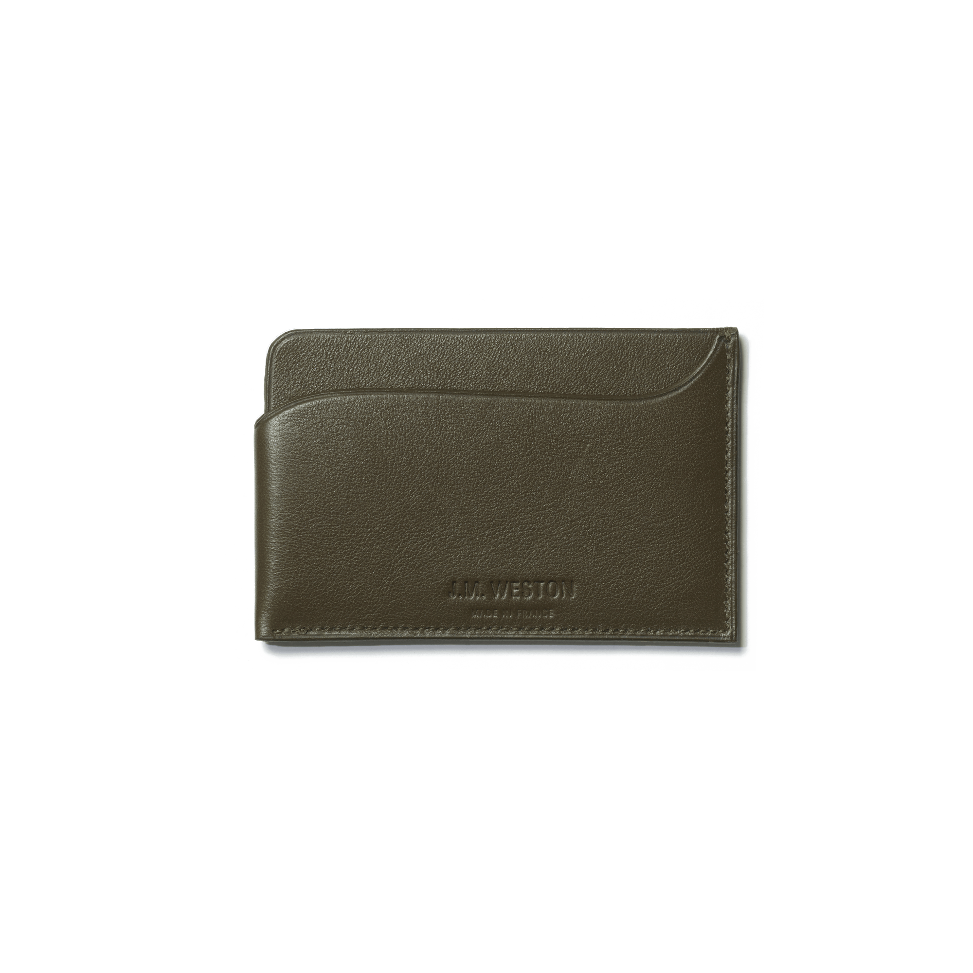 Porte-cartes Double You [Cuir veau foulonné vert]