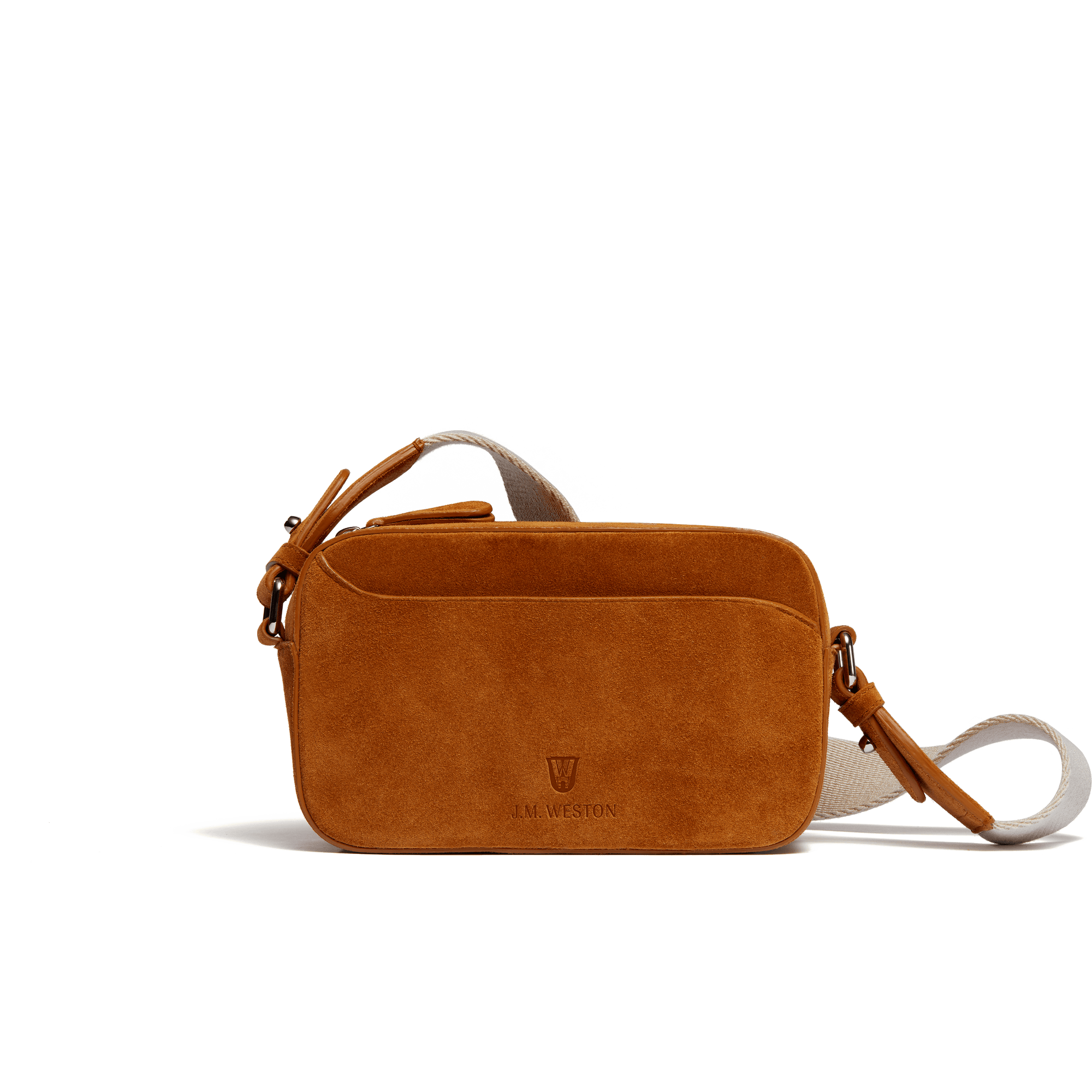Double You Shoulder bag [Beachnut suede calfskin]