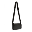 Pochette à bandoulière Double You [Cuir veau lisse noir]