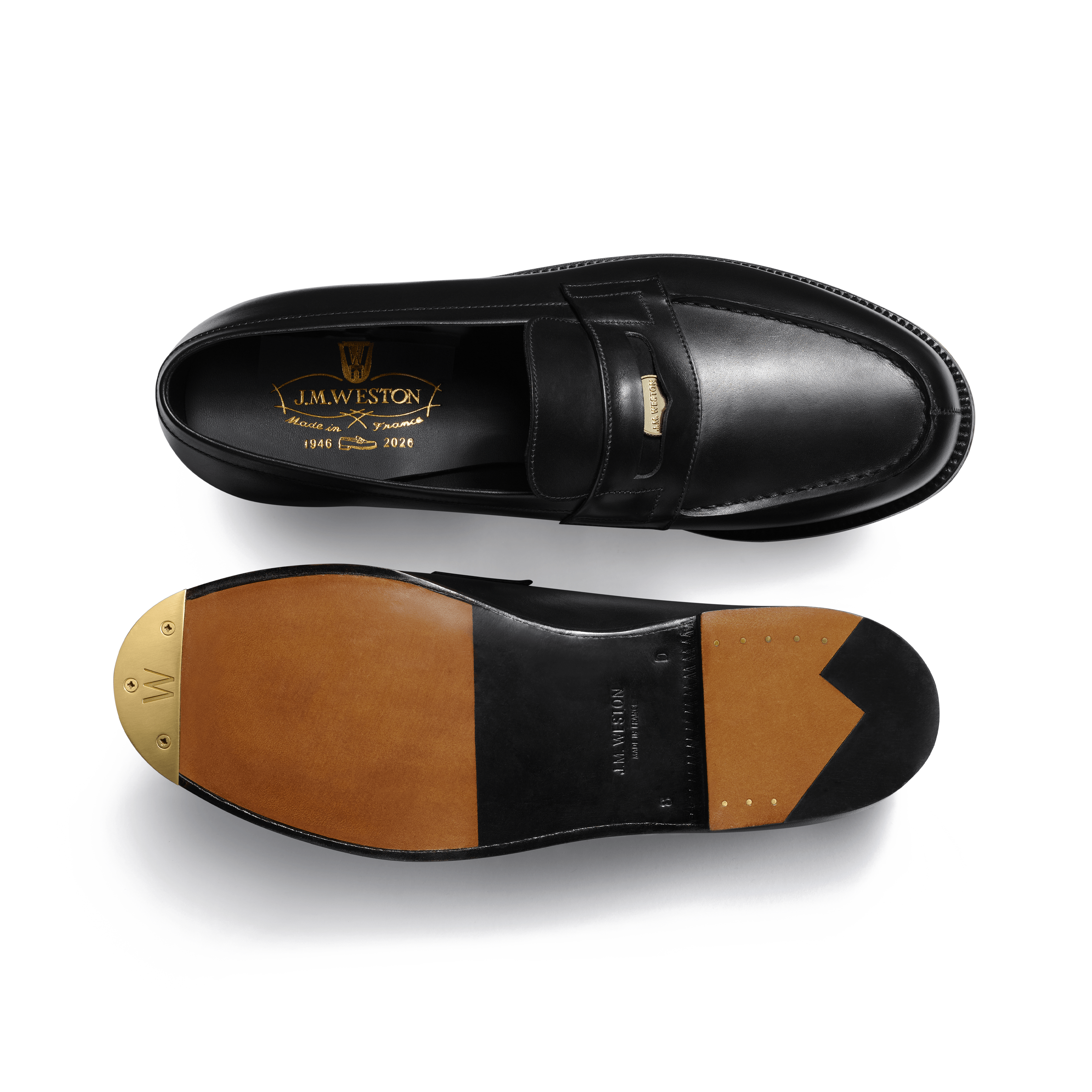 Men's Black boxcalf with a glass-ball finish 180 Loafer Men's Black boxcalf with a glass-ball finish 180 Loafer