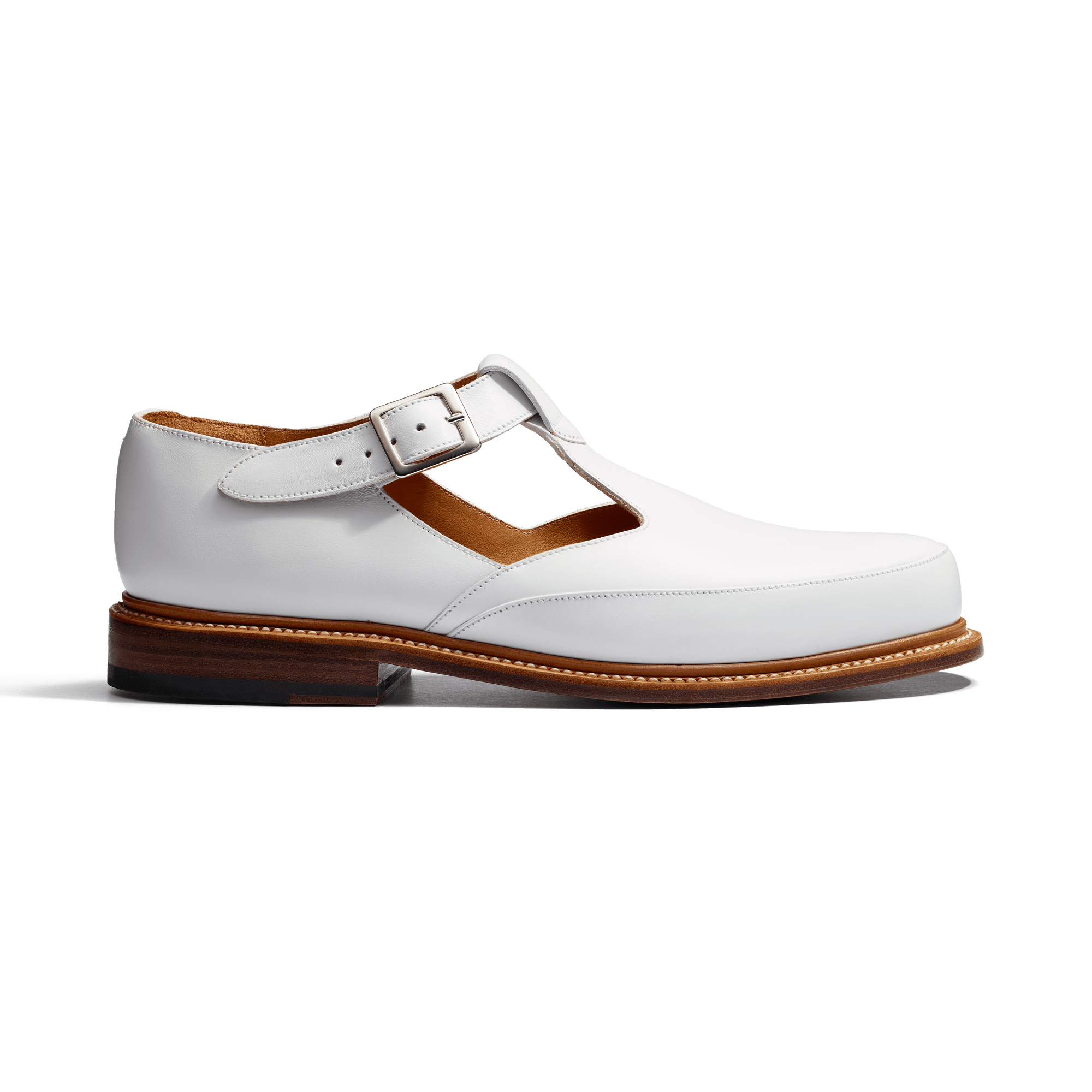 Sandale Salomé [homme cuir veau lisse blanc]