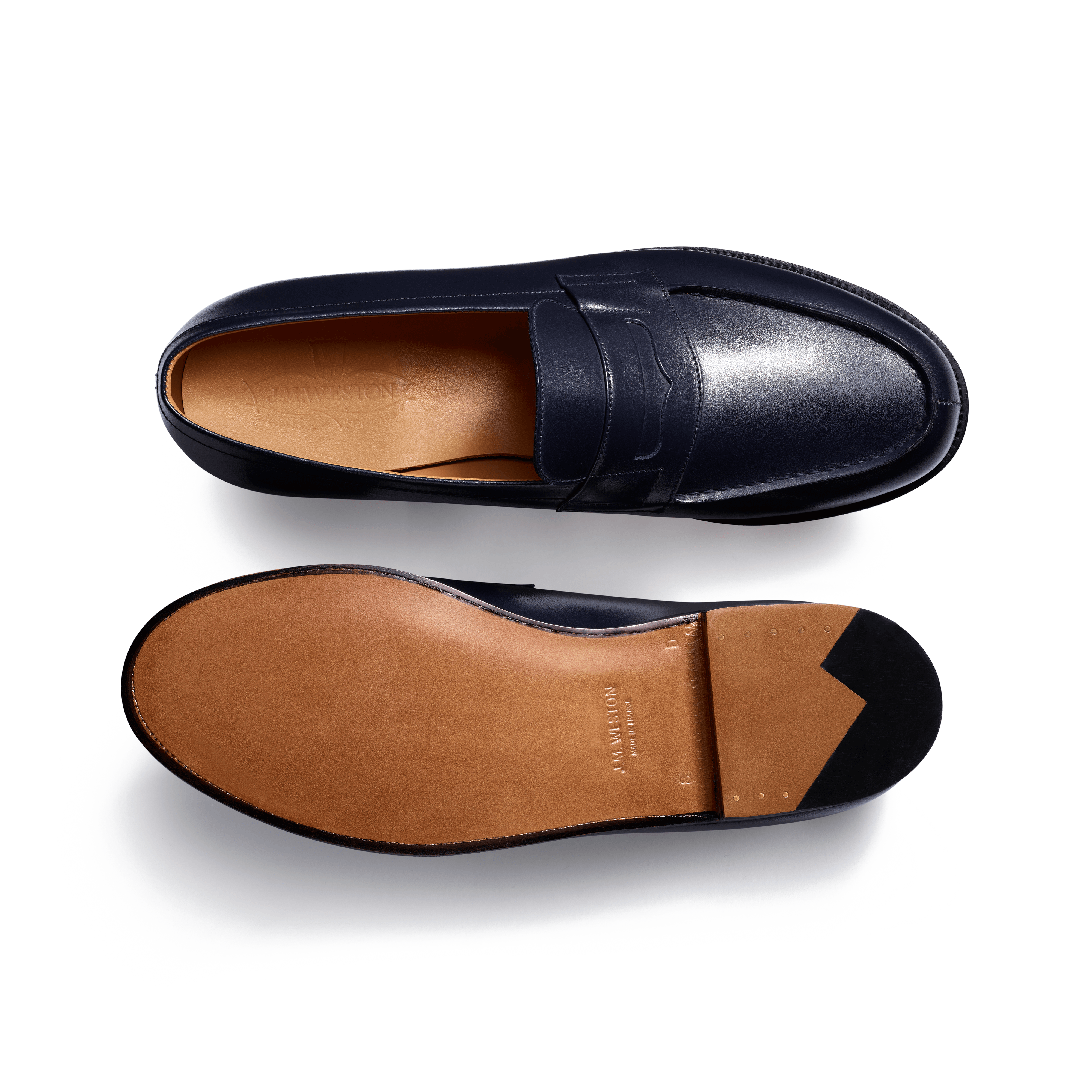 Men's Initial navy boxcalf 180 Loafer – J.M. Weston