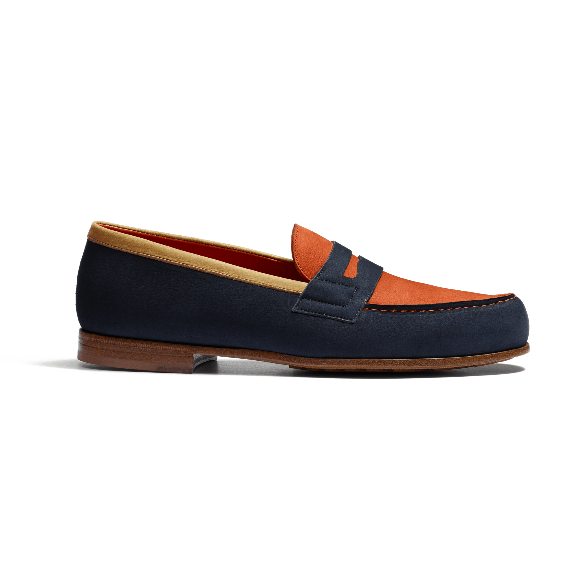 Le Moc' Weston Roland-Garros Loafer [Clay, navy & beige nubuck leather]