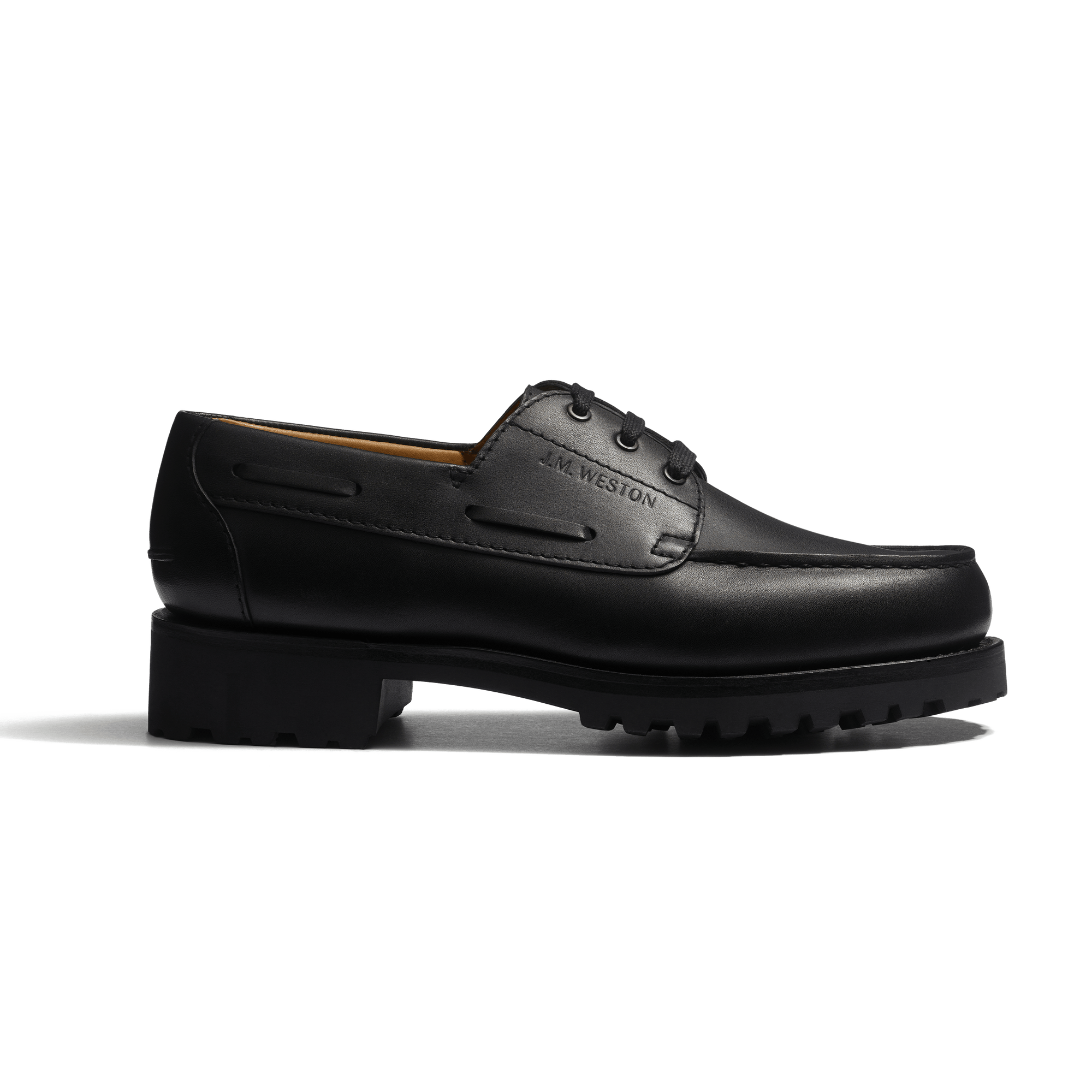 Deck Derby [Women Black smooth calfskin ]