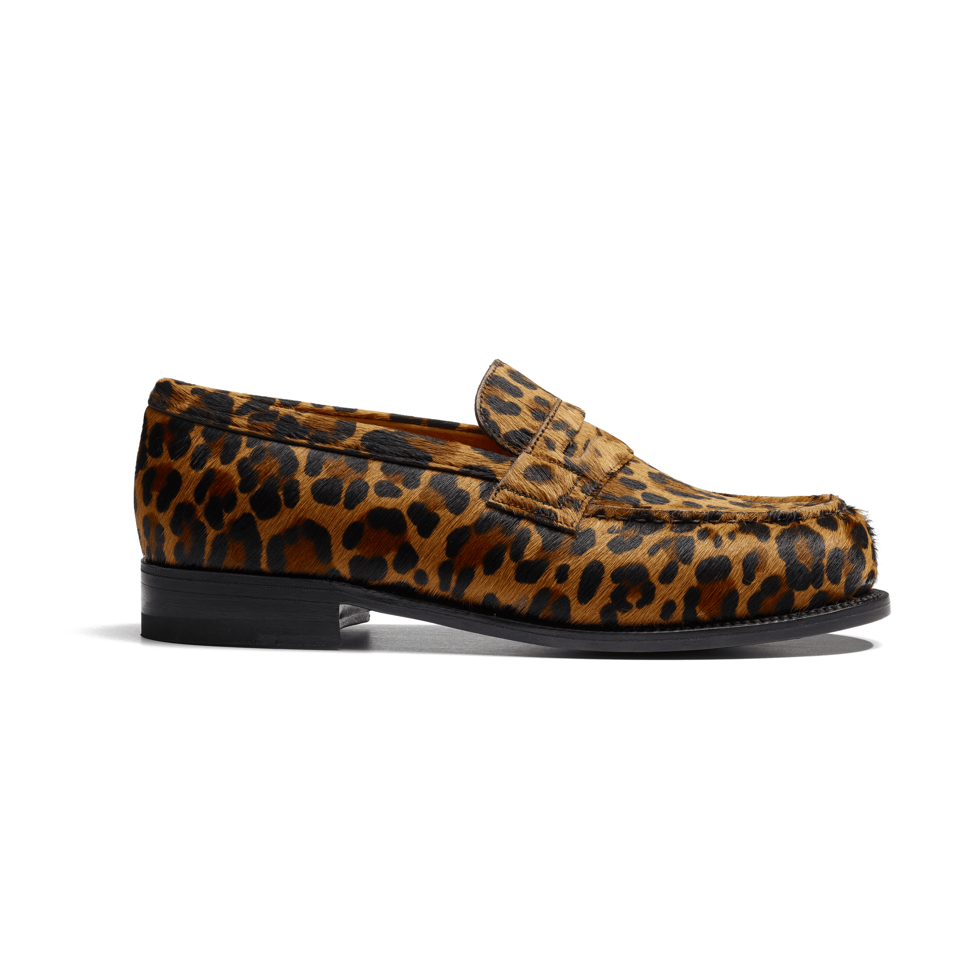 180 Loafer[Women Leopard printed hairy calf leather]