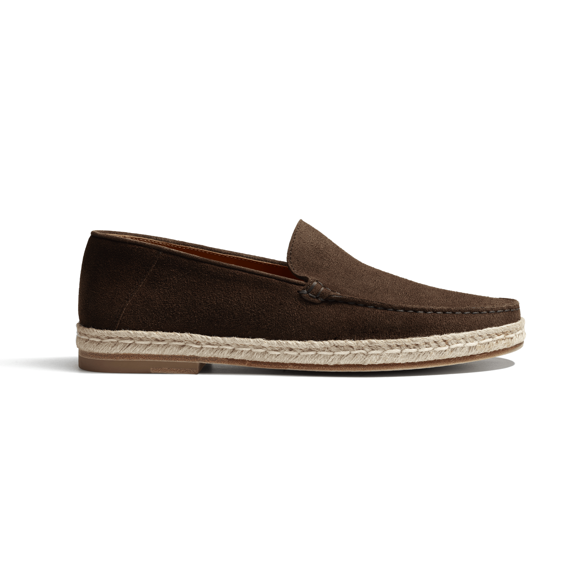 Uzès Espadrille Mule Loafer [Dark brown suede leather]