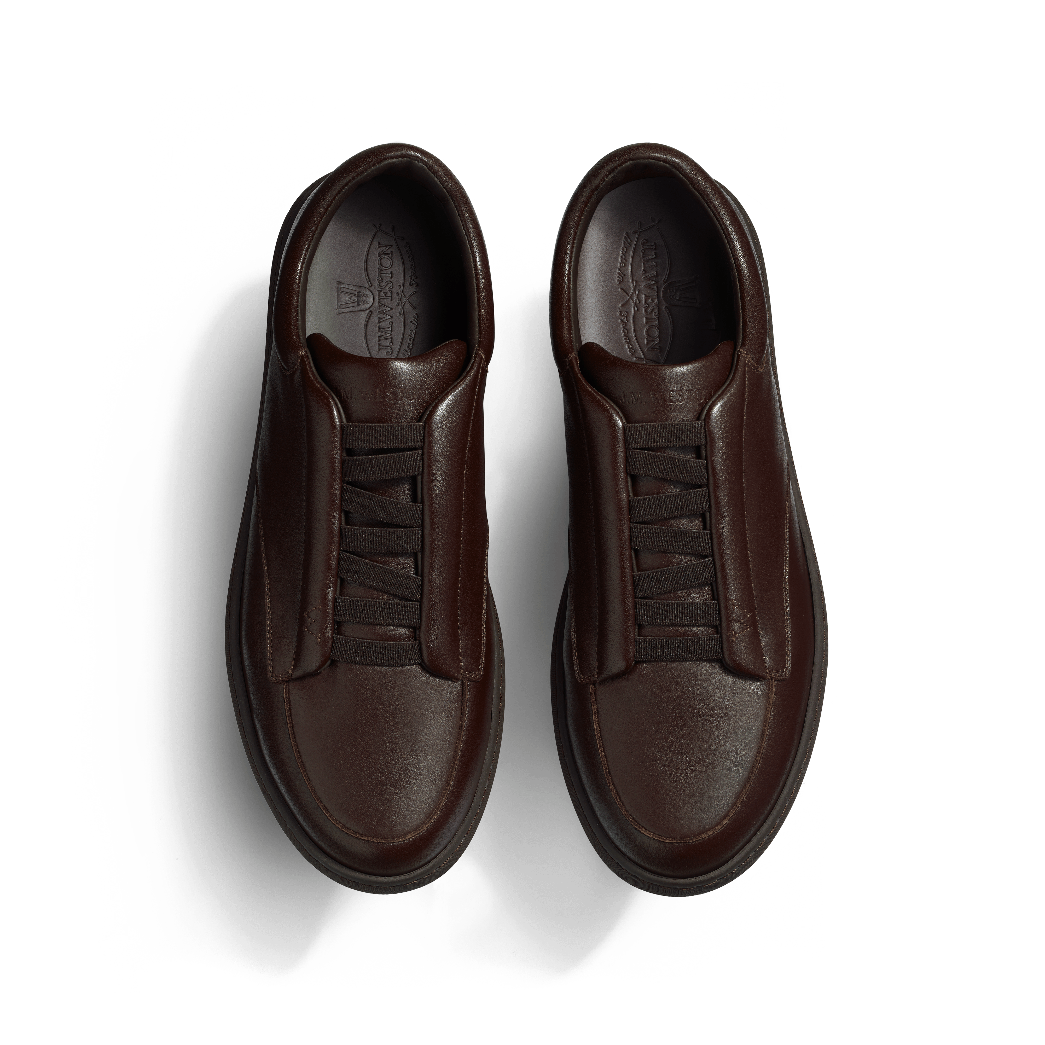 Men Dark brown nappa calfskin Dress sneaker | J.M. Weston Men Dark brown nappa calfskin Dress sneaker | J.M. Weston